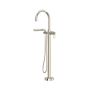 Riobel Arca Floor Mounted Tub Filler with Built-In Diverter - Includes Hand Shower Polished Nickel