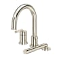 Riobel Authentica Deck Mounted Roman Tub Filler with Built-In Diverter - Includes Hand Shower Polished Nickel
