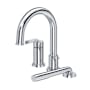 Riobel Authentica Deck Mounted Roman Tub Filler with Built-In Diverter - Includes Hand Shower Chrome