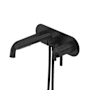 Riobel Authentica Wall Mounted Tub Filler with Built-In Diverter - Includes Hand Shower Black