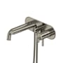 Riobel Authentica Wall Mounted Tub Filler with Built-In Diverter - Includes Hand Shower Brushed Nickel