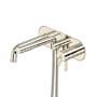 Riobel Authentica Wall Mounted Tub Filler with Built-In Diverter - Includes Hand Shower Polished Nickel
