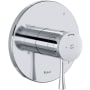 Riobel Edge Three Independent, Two Shared Function Thermostatic Valve Trim Only with Single Lever Handle and Integrated Diverter - Less Rough In Chrome