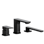 Riobel Equinox Deck Mounted Roman Tub Filler with Built-In Diverter - Includes Hand Shower Black