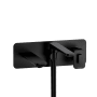 Riobel Equinox Wall Mounted Tub Filler with Built-In Diverter - Includes Hand Shower Black