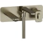 Riobel Equinox Wall Mounted Tub Filler with Built-In Diverter - Includes Hand Shower Brushed Nickel