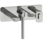 Riobel Equinox Wall Mounted Tub Filler with Built-In Diverter - Includes Hand Shower Chrome