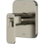 Riobel Equinox Two Independent and One Shared Function Thermostatic Valve Trim Only with Single Lever Handle and Integrated Diverter - Less Rough In Brushed Nickel