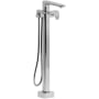 Riobel Equinox Floor Mounted Thermostatic Tub Filler with Built-In Diverter - Includes Hand Shower Chrome