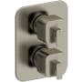 Riobel Equinox Six Function Thermostatic Valve Trim Only with Dual Lever Handles and Integrated Diverter - Less Rough In Brushed Nickel