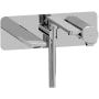 Riobel Fresk Wall Mounted Tub Filler with Built-In Diverter - Includes Hand Shower Chrome