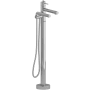 Riobel GS Floor Mounted Thermostatic Tub Filler with Built-In Diverter - Includes Hand Shower Chrome