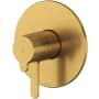 Riobel Nibi Two Independent and One Shared Function Thermostatic/Pressure Balanced Valve Trim Only with Single Lever Handle and Integrated Diverter - Less Rough In Brushed Gold