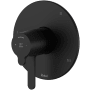 Riobel Nibi Three Independent, Two Shared Function Thermostatic/Pressure Balanced Valve Trim Only with Single Lever Handle and Integrated Diverter - Less Rough In Black