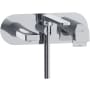 Riobel Ode Wall Mounted Tub Filler with Built-In Diverter - Includes Hand Shower Chrome
