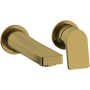 Riobel Ode 1.2 GPM Wall Mounted Mini-Widespread Bathroom Faucet Brushed Gold