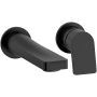 Riobel Ode 1.2 GPM Wall Mounted Mini-Widespread Bathroom Faucet Black