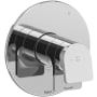 Riobel Ode Three Independent, Two Shared Function Thermostatic Valve Trim Only with Single Lever Handle and Integrated Diverter - Less Rough In Chrome