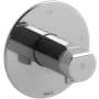 Riobel Parabola Two Independent and One Shared Function Thermostatic Valve Trim Only with Single Knob Handle and Integrated Diverter - Less Rough In Chrome
