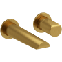 Riobel Parabola 1.2 GPM Wall Mounted Mini-Widespread Bathroom Faucet Brushed Gold
