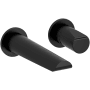 Riobel Parabola 1.2 GPM Wall Mounted Mini-Widespread Bathroom Faucet Black