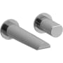 Riobel Parabola 1.2 GPM Wall Mounted Mini-Widespread Bathroom Faucet Chrome