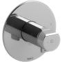 Riobel Parabola Two Independent Function Thermostatic Valve Trim Only with Single Knob Handle and Integrated Diverter - Less Rough In Chrome