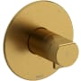 Riobel Parabola Three Independent Function Thermostatic Valve Trim Only with Single Knob Handle and Integrated Diverter - Less Rough In Brushed Gold