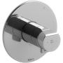 Riobel Parabola Three Independent Function Thermostatic Valve Trim Only with Single Knob Handle and Integrated Diverter - Less Rough In Chrome