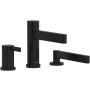 Riobel Paradox Deck Mounted Roman Tub Filler with Built-In Diverter - Includes Hand Shower Black