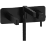 Riobel Paradox Wall Mounted Tub Filler with Built-In Diverter - Includes Hand Shower Black