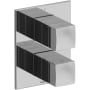 Riobel Reflet Six Function Thermostatic Valve Trim Only with Dual Knob Handles and Integrated Diverter - Less Rough In Chrome