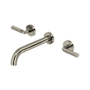 Riobel Riu 1.2 GPM Wall Mounted Widespread Bathroom Faucet Brushed Nickel