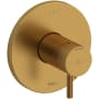 Riobel Riu Two Independent and One Shared Function Thermostatic Valve Trim Only with Single Lever Handle and Integrated Diverter - Less Rough In Brushed Gold