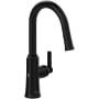 Riobel Trattoria 1.5 GPM Single Hole Pull Down Kitchen Faucet Boomerang, Duralock, and Reflex Technology Black