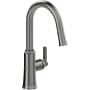 Riobel Trattoria 1.5 GPM Single Hole Pull Down Kitchen Faucet Boomerang, Duralock, and Reflex Technology Stainless Steel