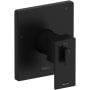 Riobel Kubik Three Independent, Two Shared Function Thermostatic Valve Trim Only with Single Lever Handle and Integrated Diverter - Less Rough In Black