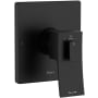 Riobel Zendo Two Independent Function Thermostatic Valve Trim Only with Single Lever Handle and Integrated Diverter - Less Rough In Black