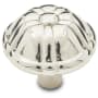 RK International Small Petal 1-1/4" Round Solid Brass Flower Farmhouse Mushroom Cabinet / Drawer Knob Polished Nickel