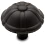 RK International Small Petal 1-1/4" Round Solid Brass Flower Farmhouse Mushroom Cabinet / Drawer Knob Oil Rubbed Bronze