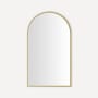 Robern Craft Series 20" W x 33" H Traditional Arched Metal Framed Bathroom Wall Mirror Brass