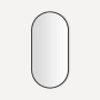 Robern Craft Series 20" W x 40" H Traditional Oval Metal Framed Bathroom Wall Mirror Matte Black
