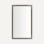Robern Craft Series 23-1/4" W x 39-3/8" H Traditional Rectangular Framed Bathroom Wall Mirror Bronze with Aged Brass