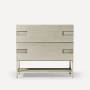 Robern Craft Series 36" Single Free Standing Vanity Cabinet Only - Less Vanity Top Natural Gray with Brushed Pewter