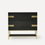 Robern Craft Series 36" Single Free Standing Vanity Cabinet Only - Less Vanity Top Matte Black Oak with Aged Brass