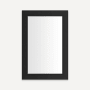 Robern Main Line 19-1/8" W x 29-7/8" H Traditional Rectangular Framed Bathroom Wall Mirror Brushed Black