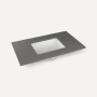 Robern 37" Quartz Vanity Top for Widespread Faucet Stone Gray