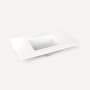 Robern 37" Quartz Vanity Top for Widespread Faucet White Zeus Extreme