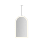 Robern Sculpt 19-1/4"W x 33"H Arched Flat Metal Framed Ceiling Mounted Bathroom Mirror with LED Lighting Polished Stainless Steel