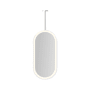 Robern Sculpt 19-1/4"W x 39-3/8"H Pill Flat Metal Framed Ceiling Mounted Bathroom Mirror with LED Lighting Polished Stainless Steel